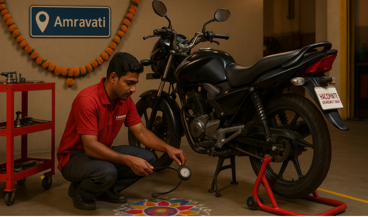 Two-wheeler service checklist in Amravati before Navratri and Dussehra rides